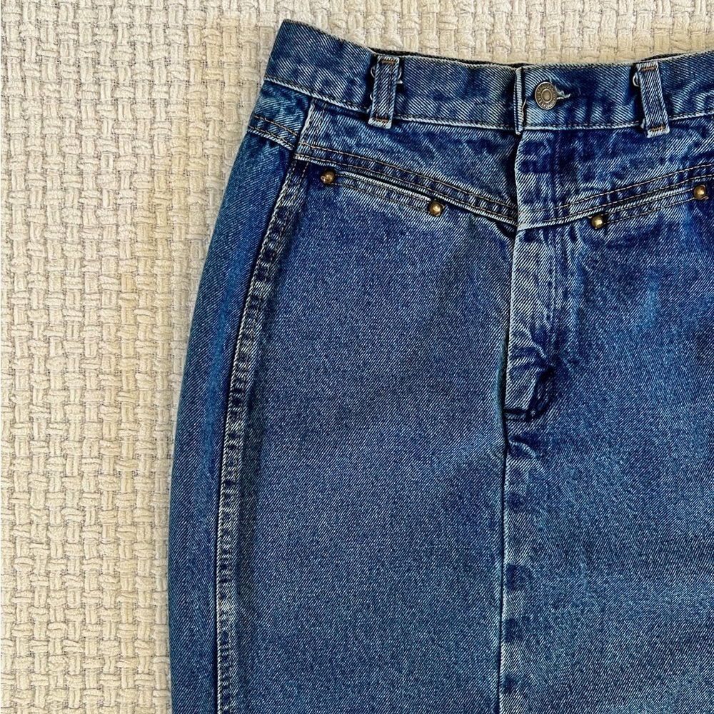 SOLD VINTAGE 80’s Levi’s Denim Maxi Skirt - Picture 6 of 6